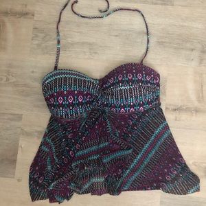 Kona Sol Mesh Flyaway tankini swim top